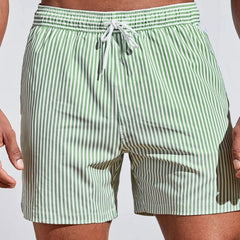 Men's Board Shorts | Striped Drawstring Relaxed Fit