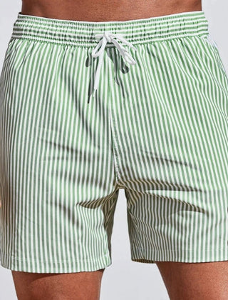 Men's Board Shorts | Striped Drawstring Relaxed Fit