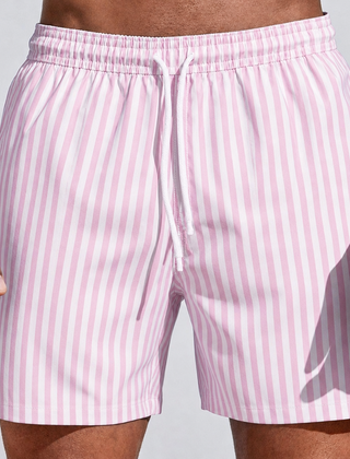 Men's Board Shorts | Striped Drawstring Relaxed Fit