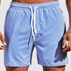 Men's Board Shorts | Striped Drawstring Relaxed Fit