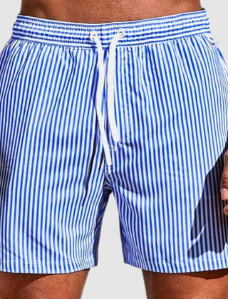 Men's Board Shorts | Striped Drawstring Relaxed Fit