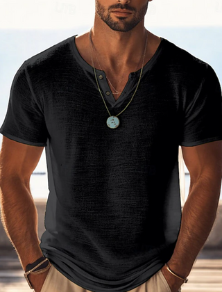 Men's Henley | V-Neck Short Sleeve Knit