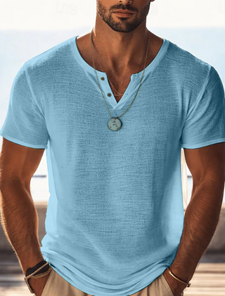 Men's Henley | V-Neck Short Sleeve Knit