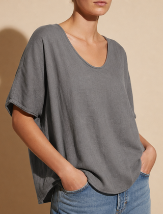 Montalcino Loose Fit Blouse in Dark grey