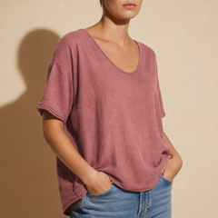 Montalcino Loose Fit Blouse in Dark pink