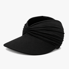 Nerys | Women's UPF 50+ Wide Brim Sun Visor Hat - Black - Image 11