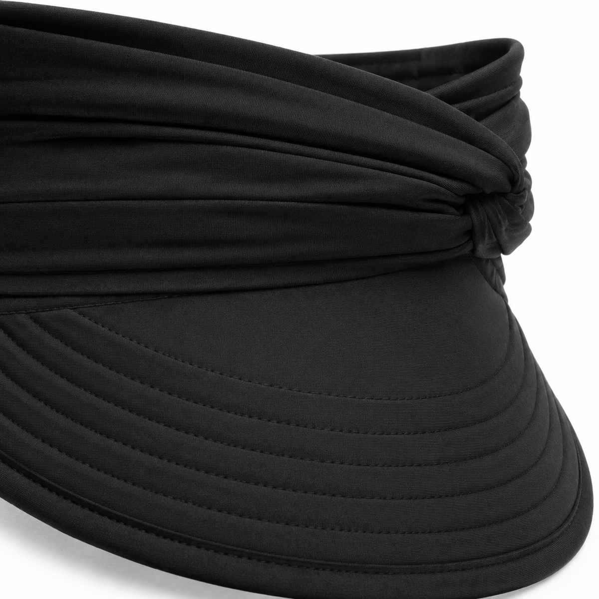 Nerys | Women's UPF 50+ Wide Brim Sun Visor Hat - Black - Image 7