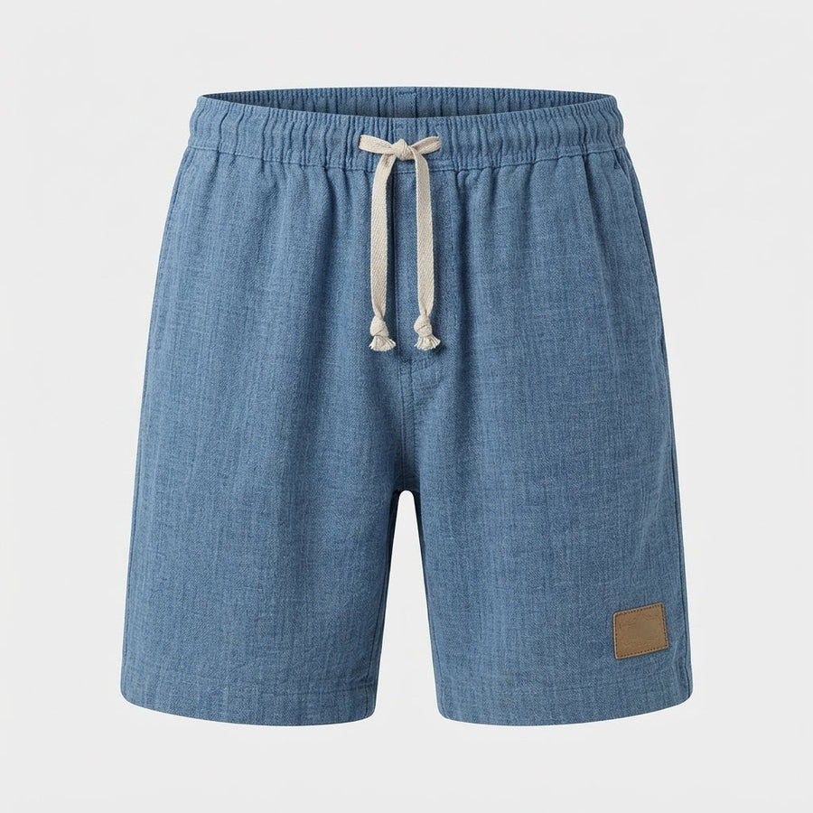 Men's Linen Shorts | Drawstring Waist Relaxed Fit Knee Length