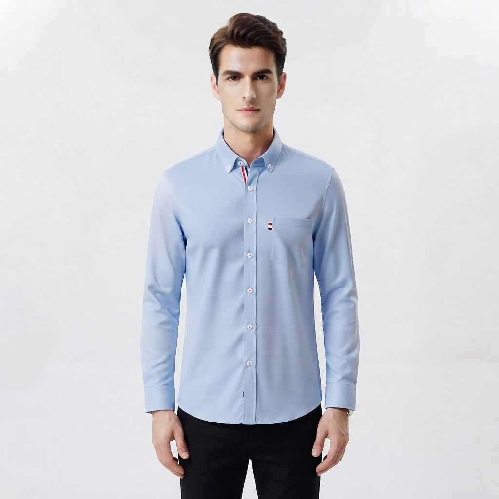Men's Work Shirt | Button Down Collar Long Sleeve Cotton