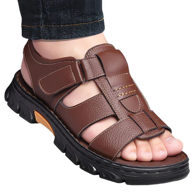 Men's Sandals | Open Toe Leather Adjustable Straps