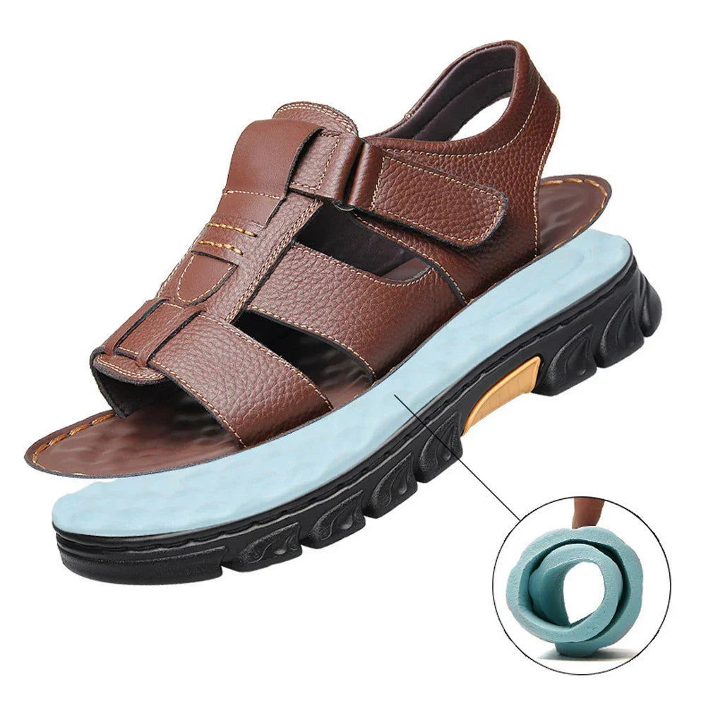 Men's Sandals | Open Toe Leather Adjustable Straps