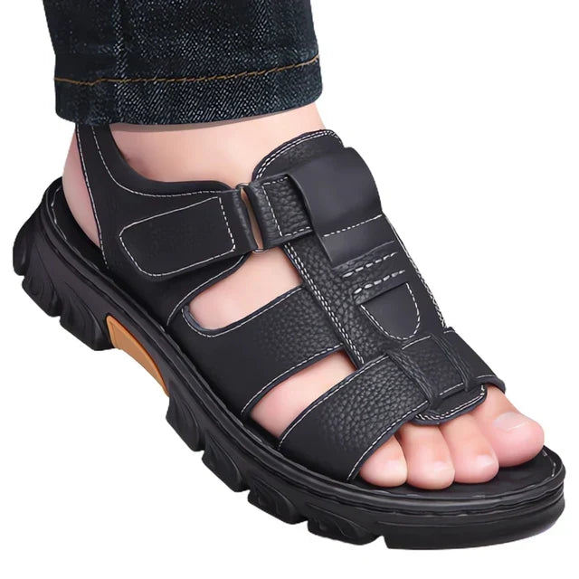 Men's Sandals | Open Toe Leather Adjustable Straps