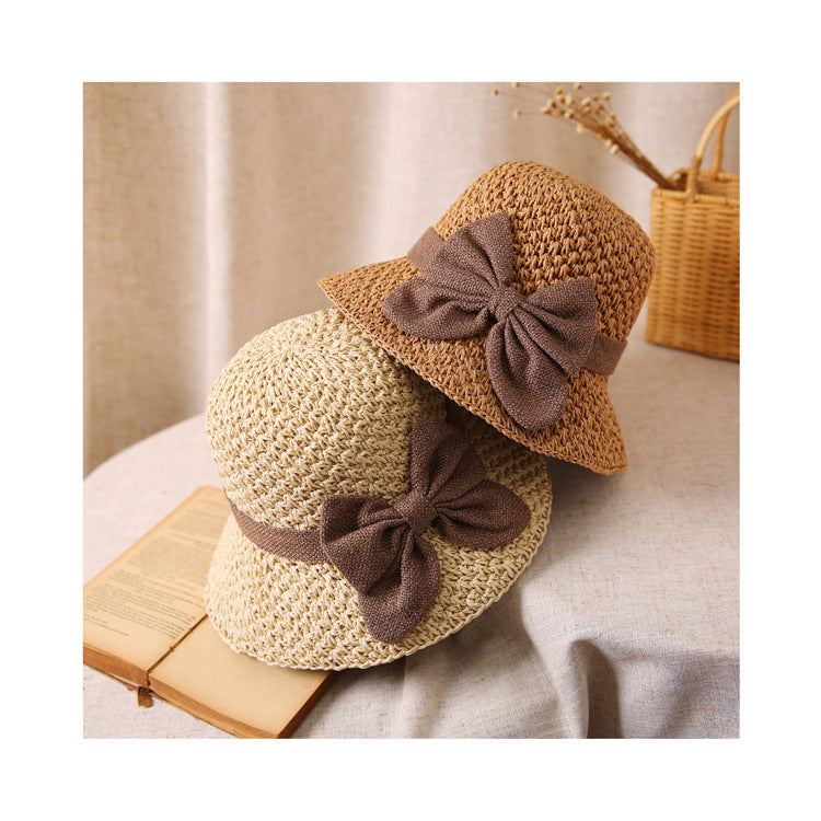 Women's Straw Sun Hat | Wide Brim Bow Packable Lightweight