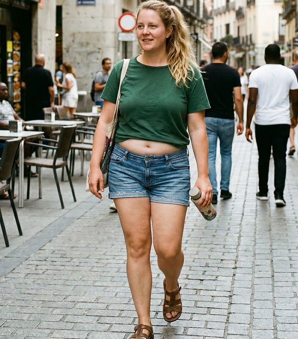 Women's Bicycle Shorts | High Waist Smoothing Pockets Cotton Blend