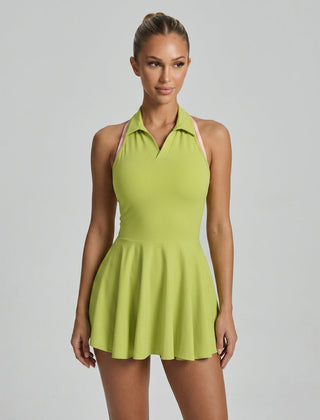 Women's Mini Shorts | Halter Neckline Sleeveless Mini Flare